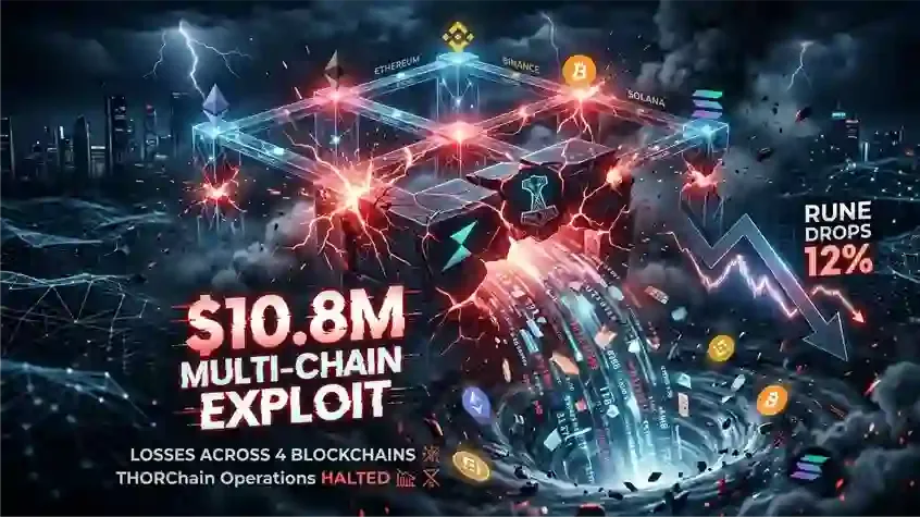 THORChain Hit by $10.8M Multi-Chain Exploit, RUNE Drops 12%